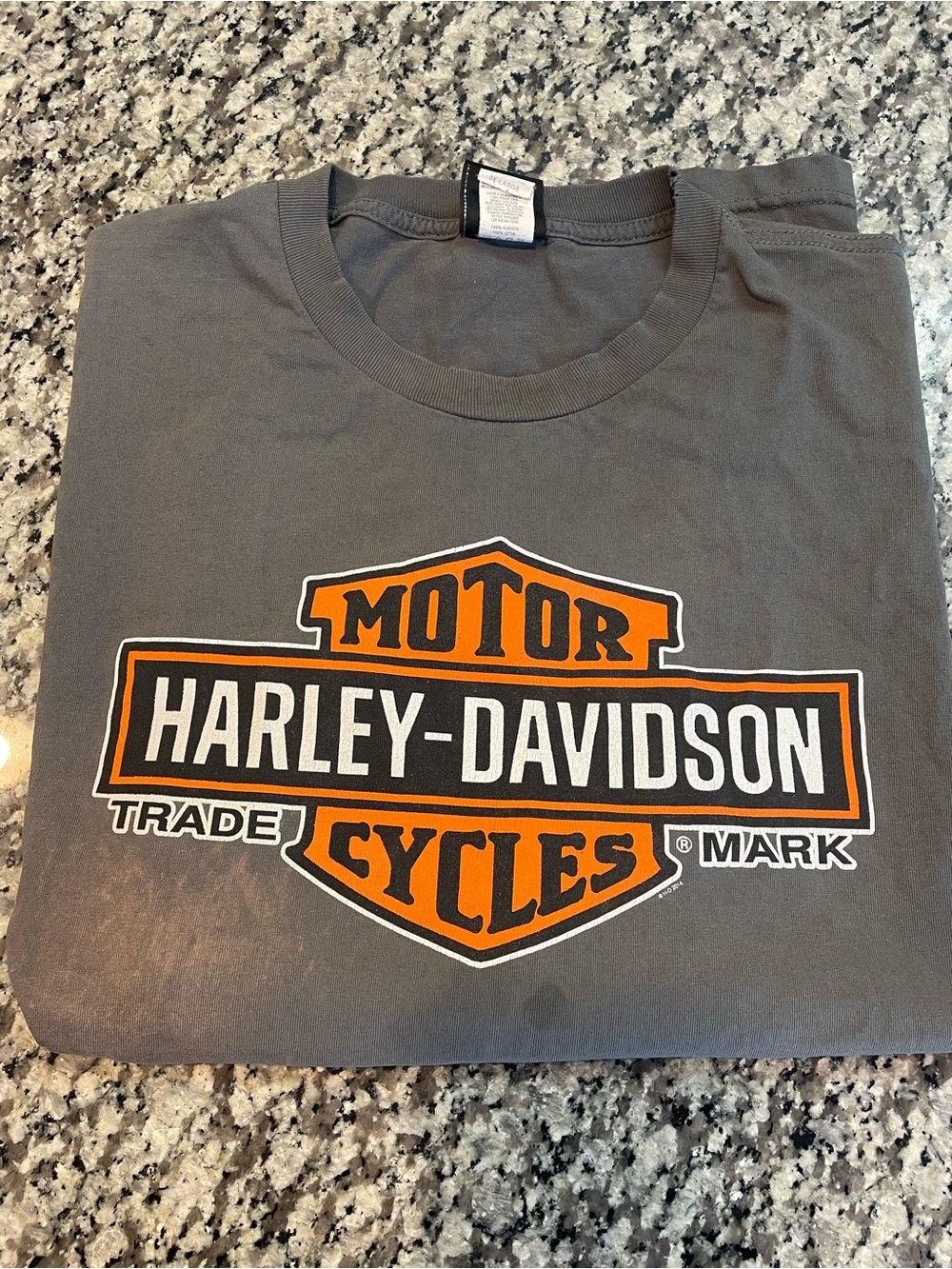 Vintage Harley-Davidson Men’s Gray Distressed T-Shirt